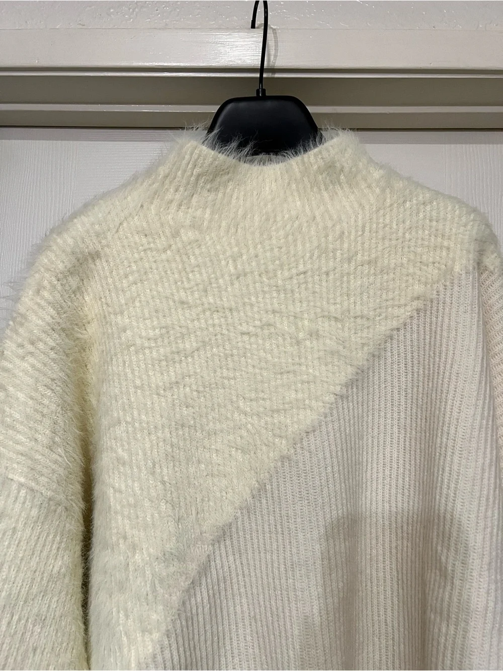 NWT REISS PAOLA NEUTRAL HUE TEXTURED WOOL/CASHMERE JUMPER SWEATER SIZE L - Picture 4 of 14